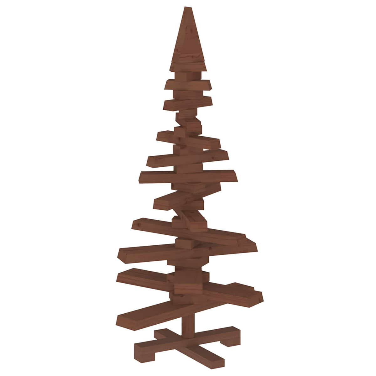 Wooden Christmas Tree KOTKA Solid Pine Wood Dark brown finish 90 cm