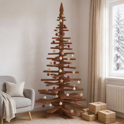 vidaXL Wooden Christmas Tree KOTKA Solid Pine Wood