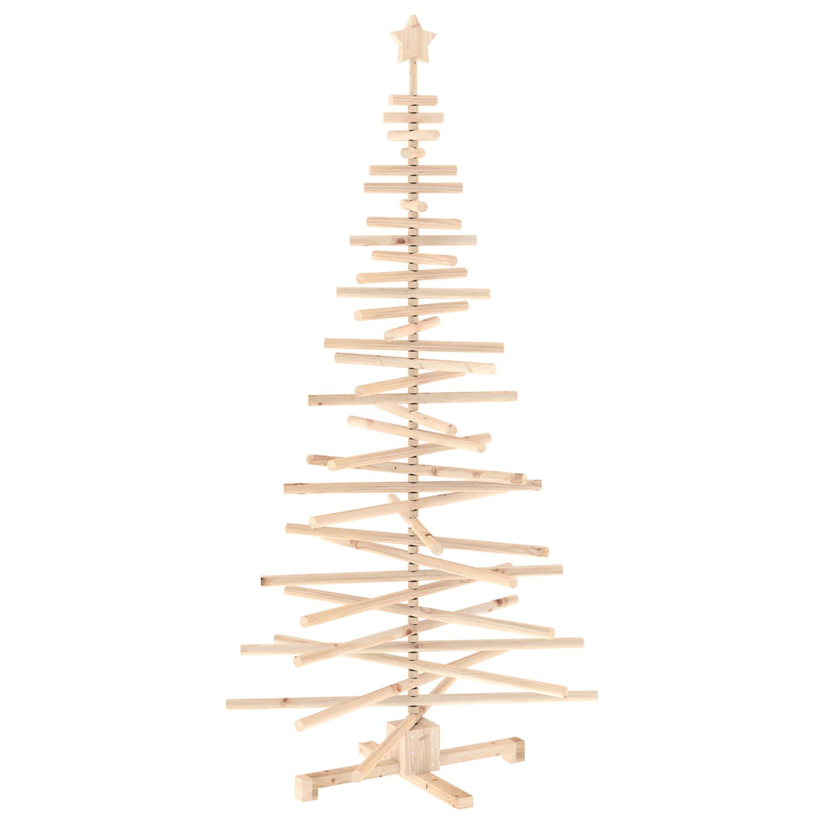 Wooden Christmas Tree KOTKA Solid Pine Wood Natural (unfinished) 180 cm