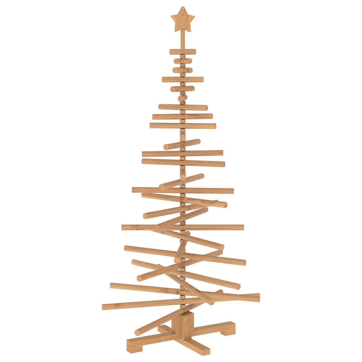 Wooden Christmas Tree KOTKA Solid Pine Wood Brown finish 150 cm