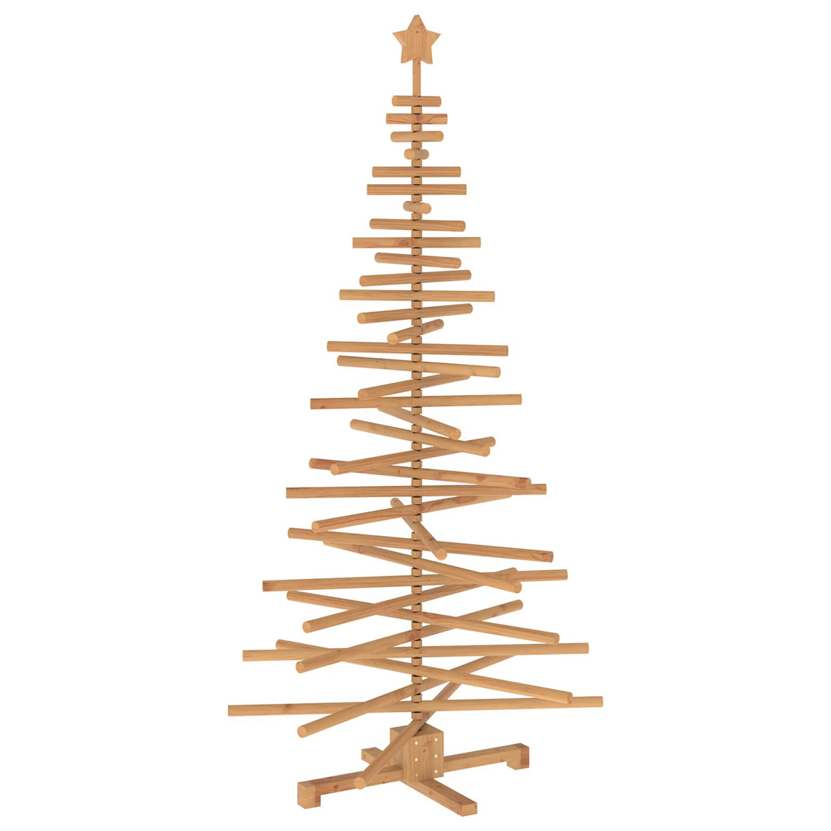 Wooden Christmas Tree KOTKA Solid Pine Wood Brown finish 180 cm
