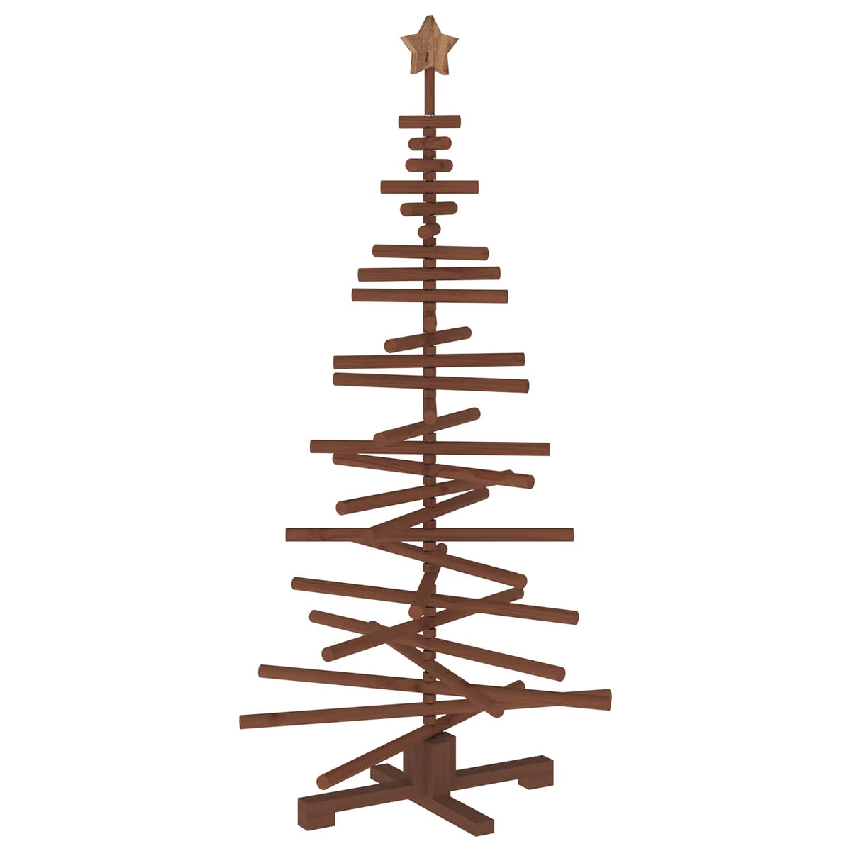 Wooden Christmas Tree KOTKA Solid Pine Wood Dark brown finish 150 cm