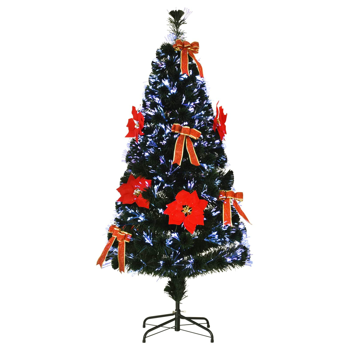 vidaXL Fiber Optic Christmas Tree 150 cm 24 LEDs Multicolour PVC 4