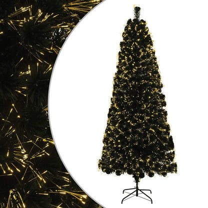 vidaXL Fiber Optic Christmas Tree 150 cm 24 LEDs Warm White PVC Green 2