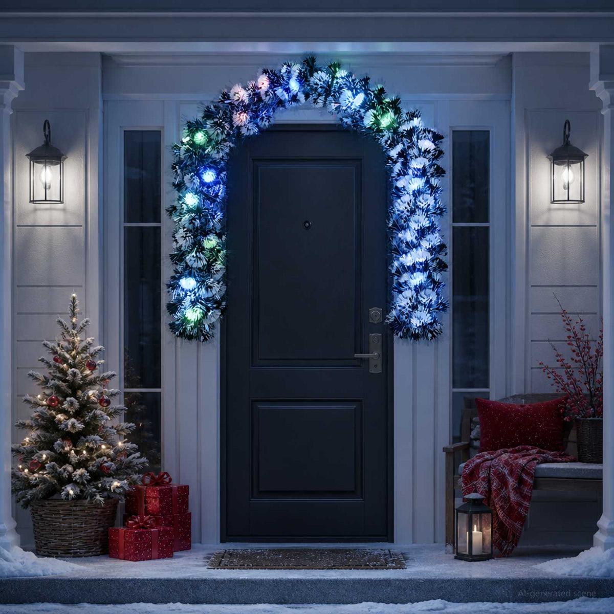 vidaXL Christmas Garland 200 cm 16 LEDs Multicolour PET 3