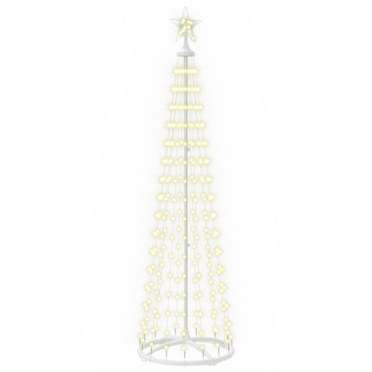 LED Cone Christmas Tree 250 LEDs Steel 180 cm White Warm white
