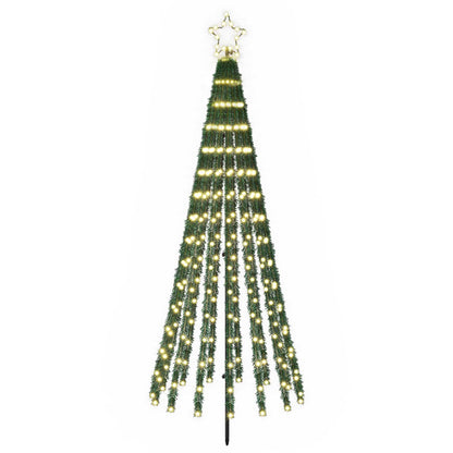 LED Christmas Tree 255 LEDs Steel Black Warm white