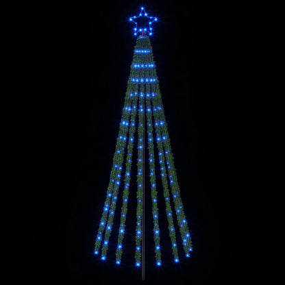 LED Christmas Tree 255 LEDs Steel Black Blue