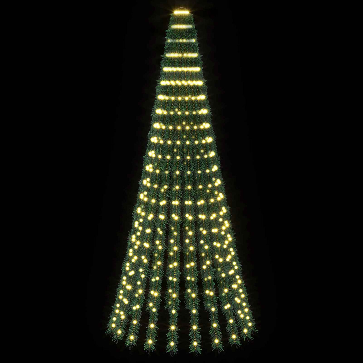 LED Christmas Tree 150 cm 240 LEDs Steel Green Warm white