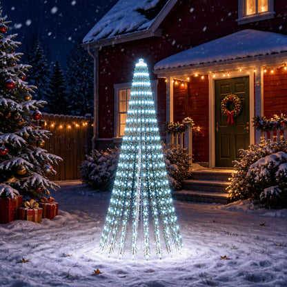 LED Christmas Tree 150 cm 240 LEDs Steel Green Cold white
