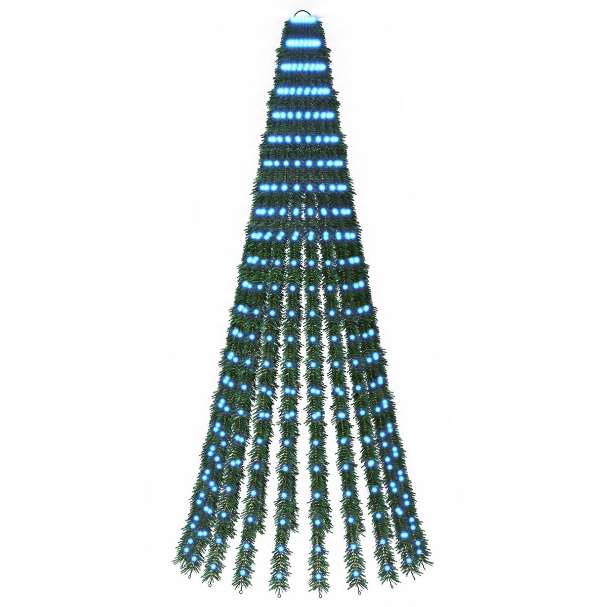 LED Christmas Tree 150 cm 240 LEDs Steel Green Blue