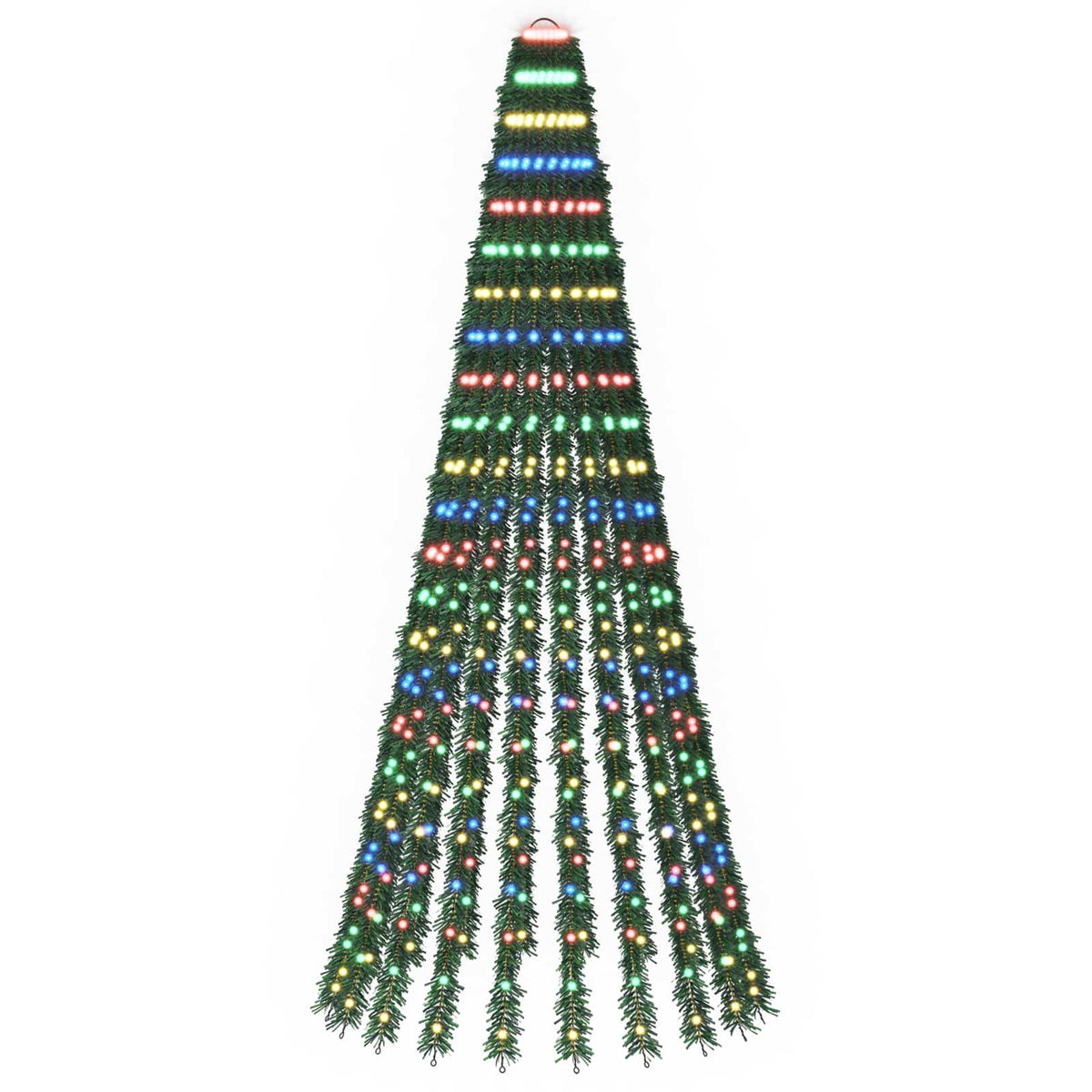 LED Christmas Tree 150 cm 240 LEDs Steel Green Multicolour