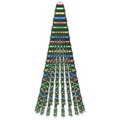 LED Christmas Tree 150 cm 240 LEDs Steel Green Multicolour