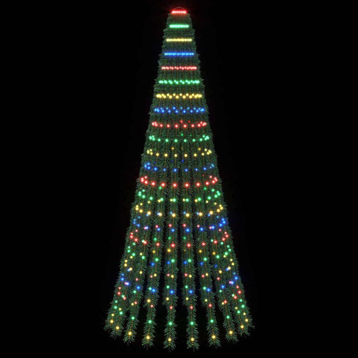 LED Christmas Tree 150 cm 240 LEDs Steel Green Multicolour