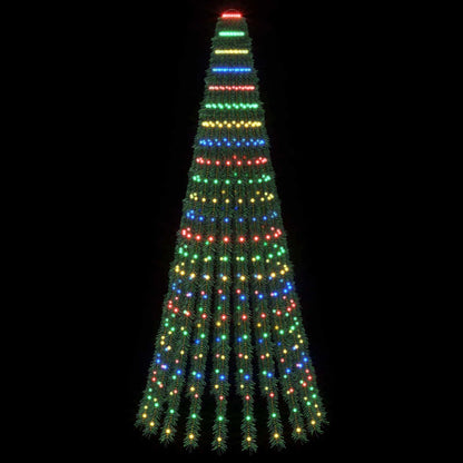 LED Christmas Tree 150 cm 240 LEDs Steel Green Multicolour