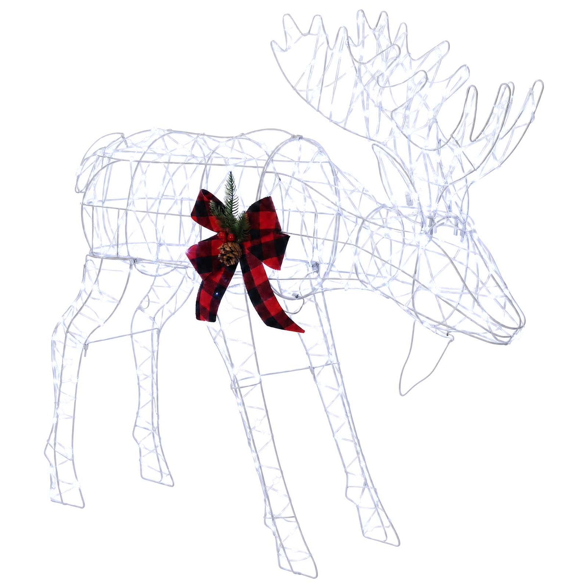 vidaXL Moose Christmas Decoration 340 LEDs Cold White 2