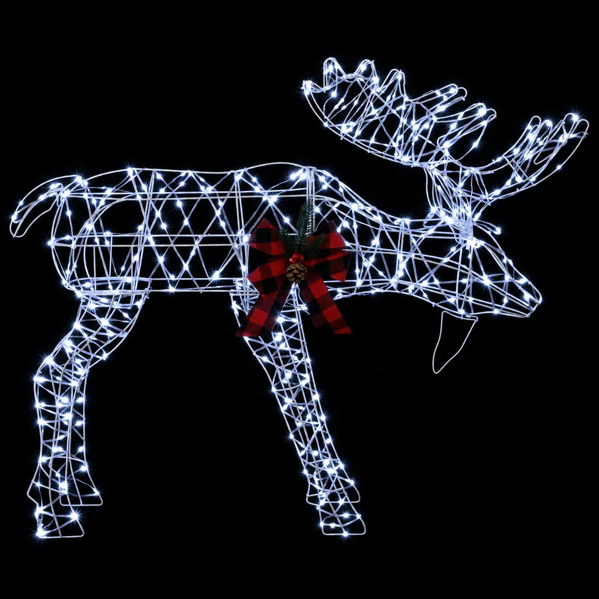 vidaXL Moose Christmas Decoration 340 LEDs Cold White 4