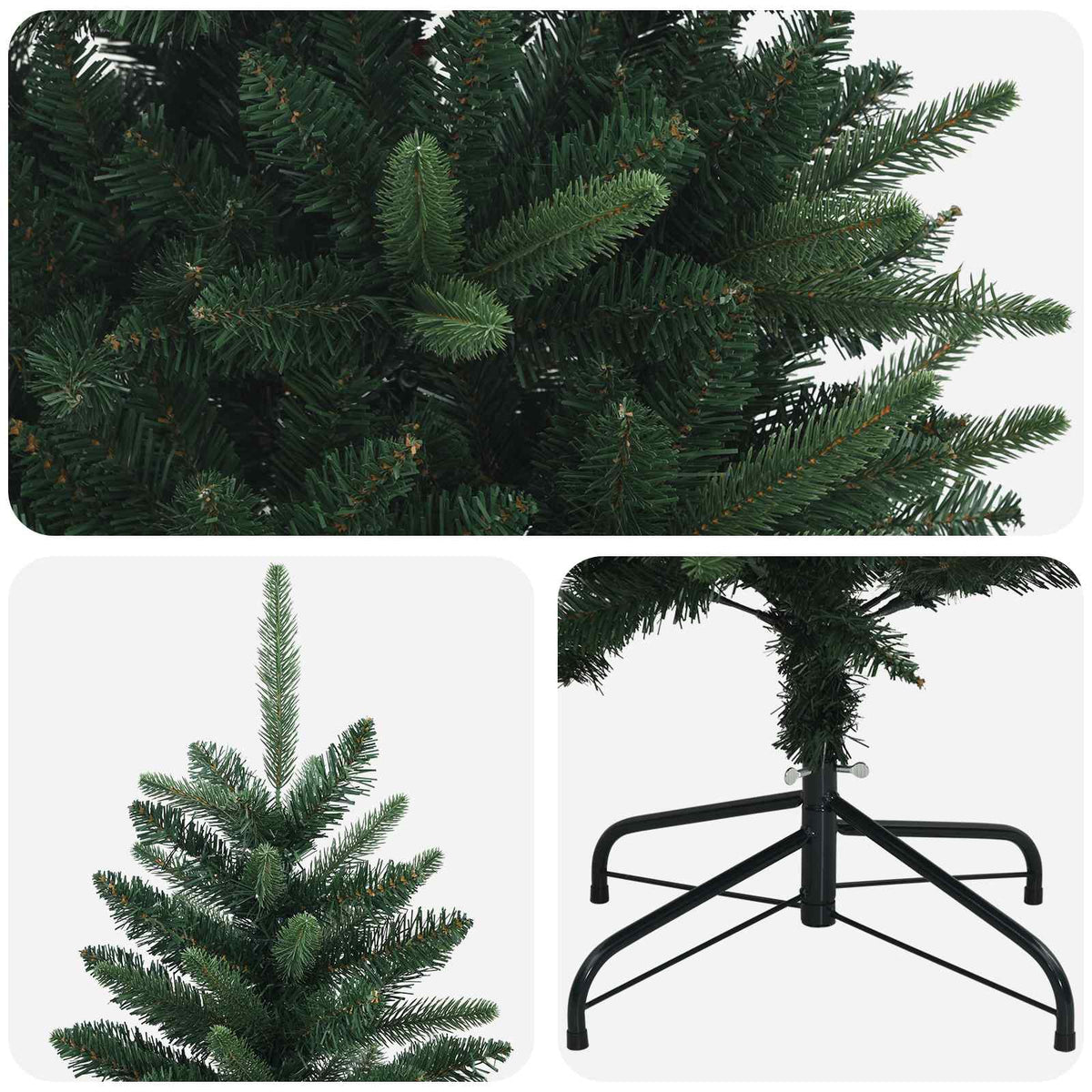 vidaXL Artificial Hinged Christmas Tree 150 cm PVC Green 4