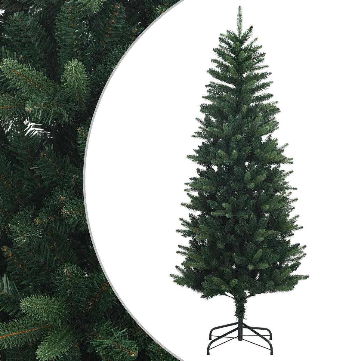 vidaXL Artificial Hinged Christmas Tree 150 cm PVC Green 2