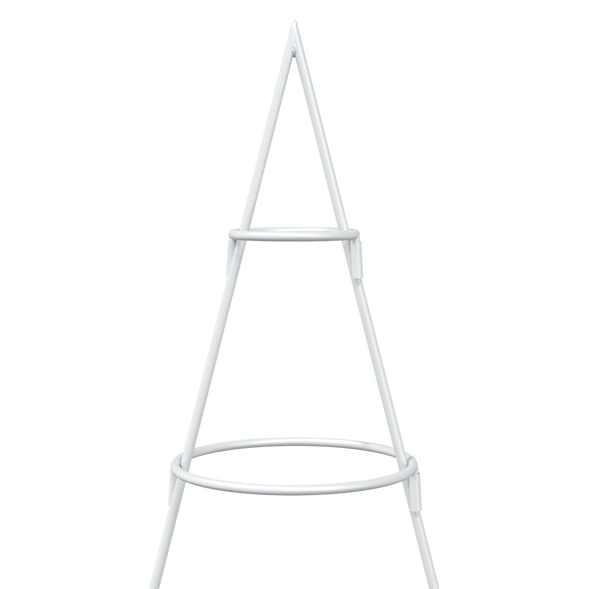 vidaXL Metal Christmas Tree with Stand KUOPIO 210 cm Steel White 5