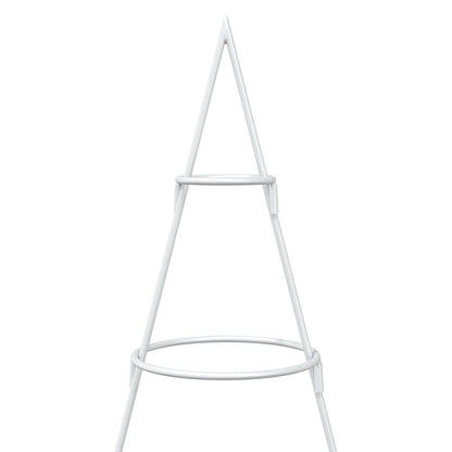 vidaXL Metal Christmas Tree with Stand KUOPIO 210 cm Steel White 5