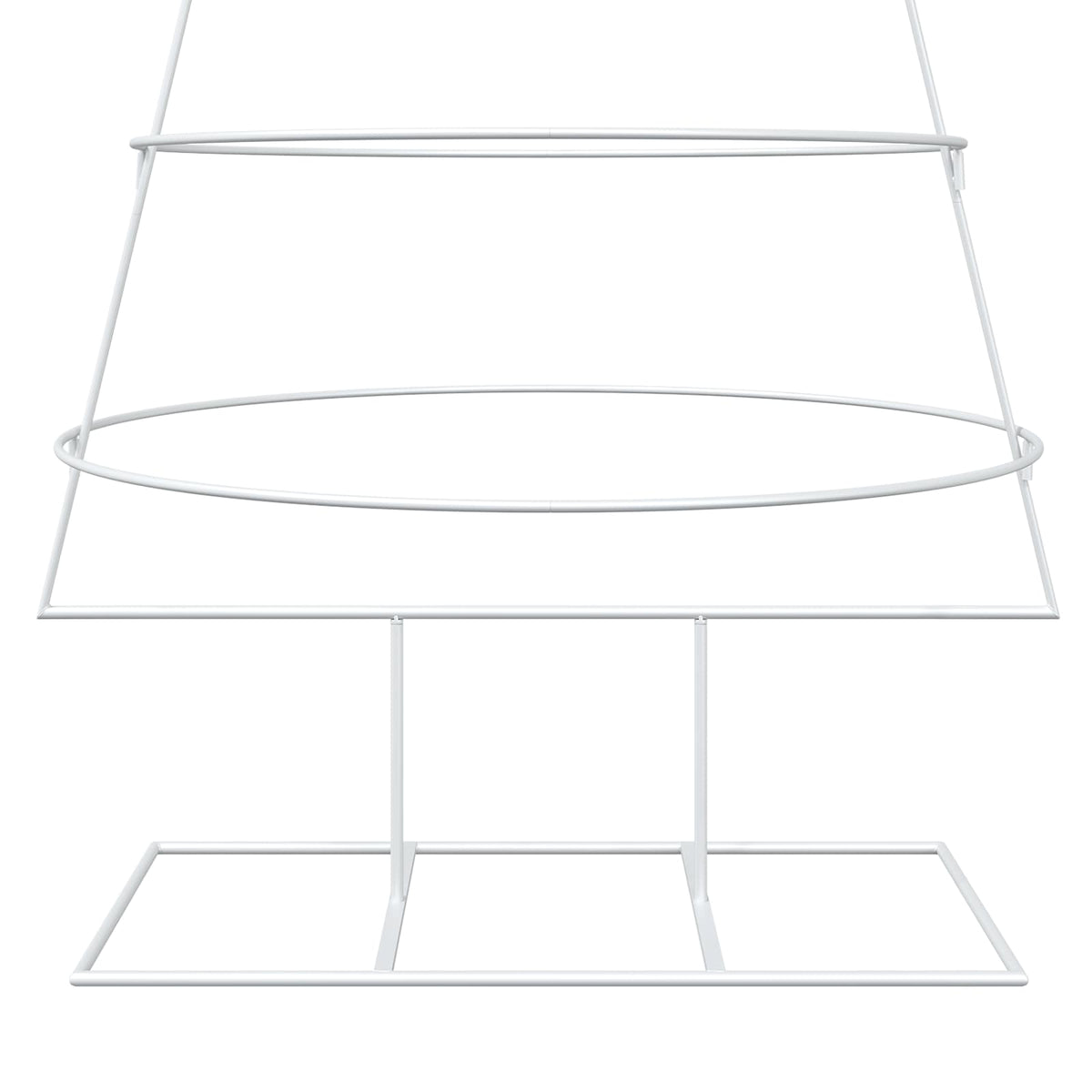 vidaXL Metal Christmas Tree with Stand KUOPIO 210 cm Steel White 6