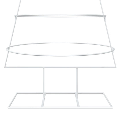 vidaXL Metal Christmas Tree with Stand KUOPIO 210 cm Steel White 6