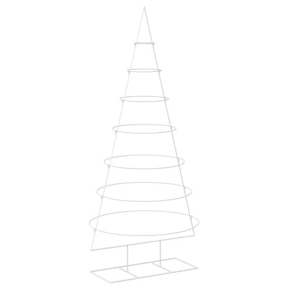 vidaXL Metal Christmas Tree with Stand KUOPIO 210 cm Steel White 2