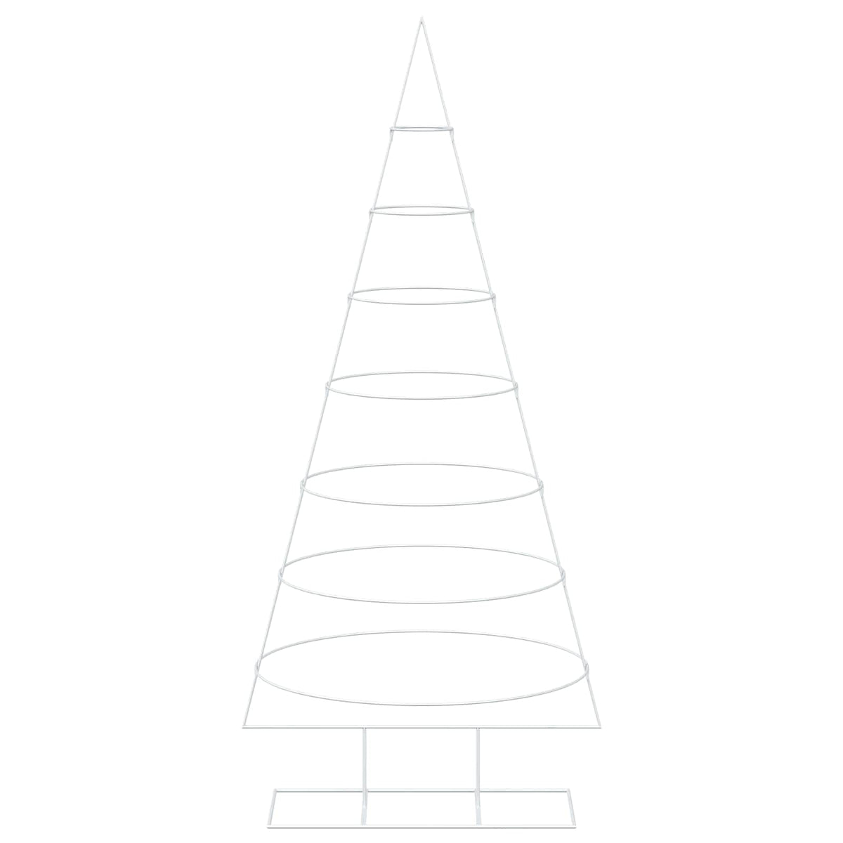 vidaXL Metal Christmas Tree with Stand KUOPIO 210 cm Steel White 4