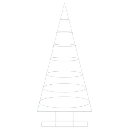 vidaXL Metal Christmas Tree with Stand KUOPIO 210 cm Steel White 4