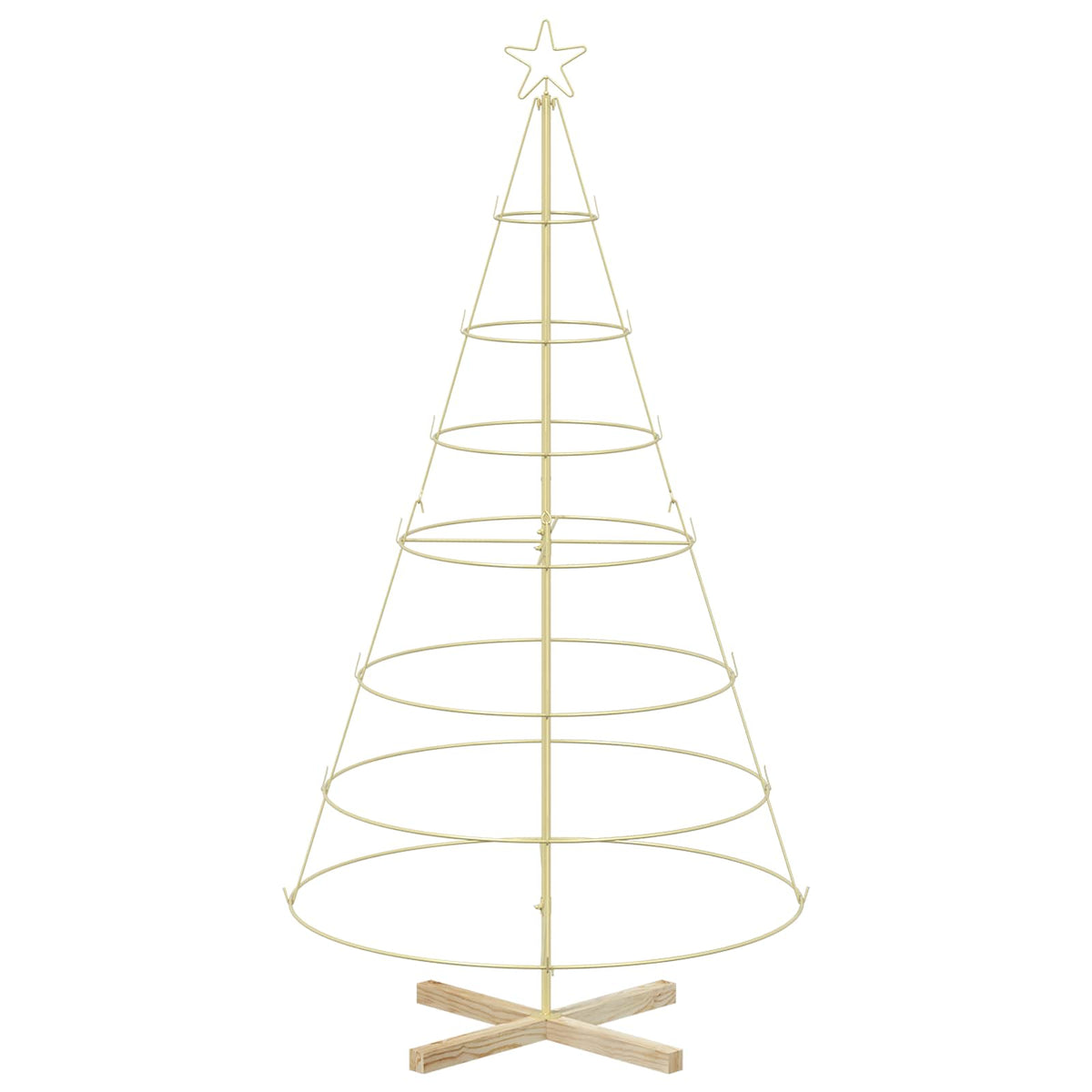 Metal Christmas Tree KUOPIO Steel Gold 180 cm