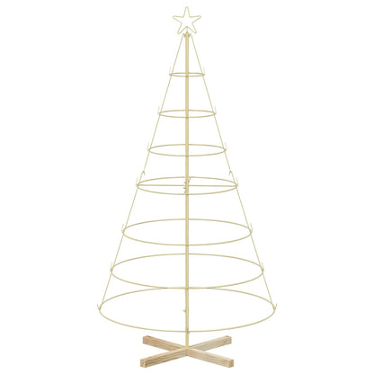 Metal Christmas Tree KUOPIO Steel Gold 180 cm
