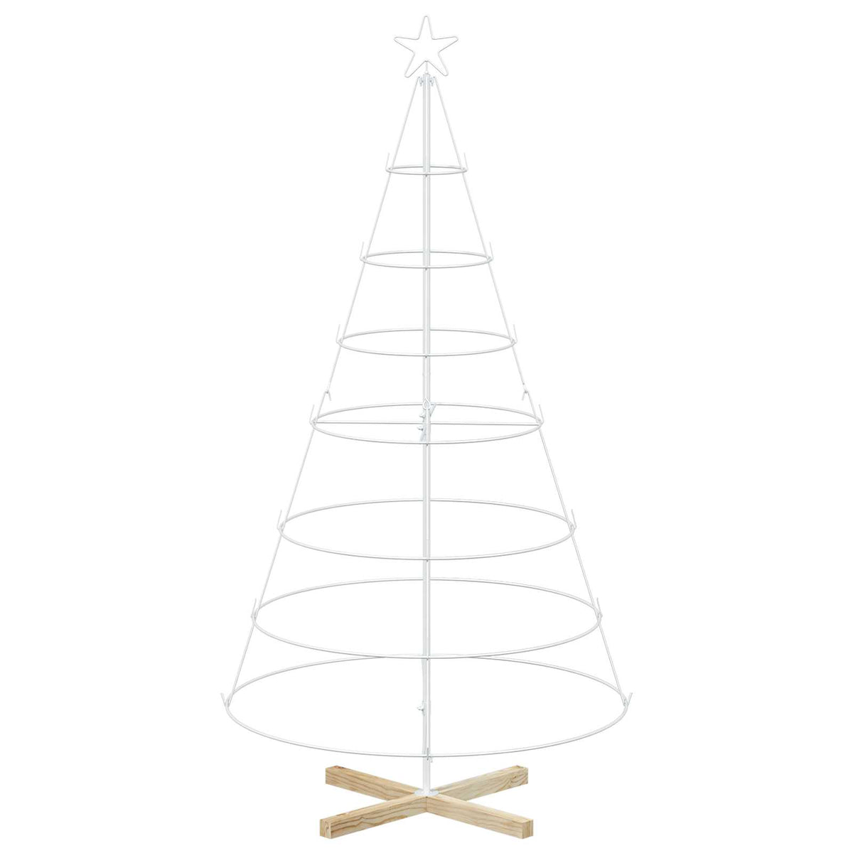 Metal Christmas Tree KUOPIO Steel White 180 cm