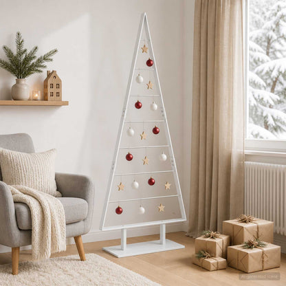 vidaXL Metal Christmas Tree with Triangle Stand KUOPIO Steel
