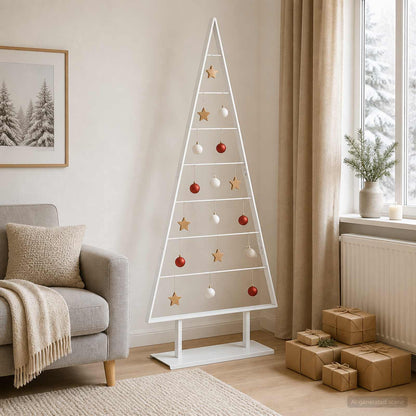 vidaXL Metal Christmas Tree with Triangle Stand KUOPIO Steel
