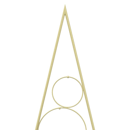 vidaXL Metal Christmas Tree with Circle Stand KUOPIO 210 cm Steel Gold 5