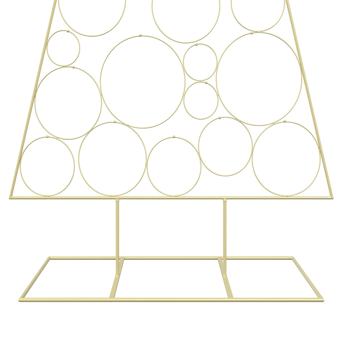 vidaXL Metal Christmas Tree with Circle Stand KUOPIO 210 cm Steel Gold 6