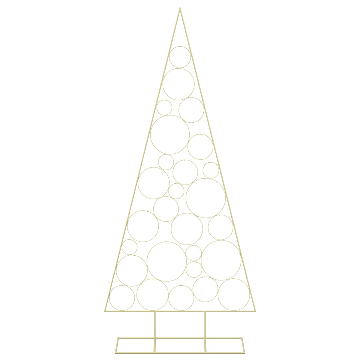 vidaXL Metal Christmas Tree with Circle Stand KUOPIO 210 cm Steel Gold 4