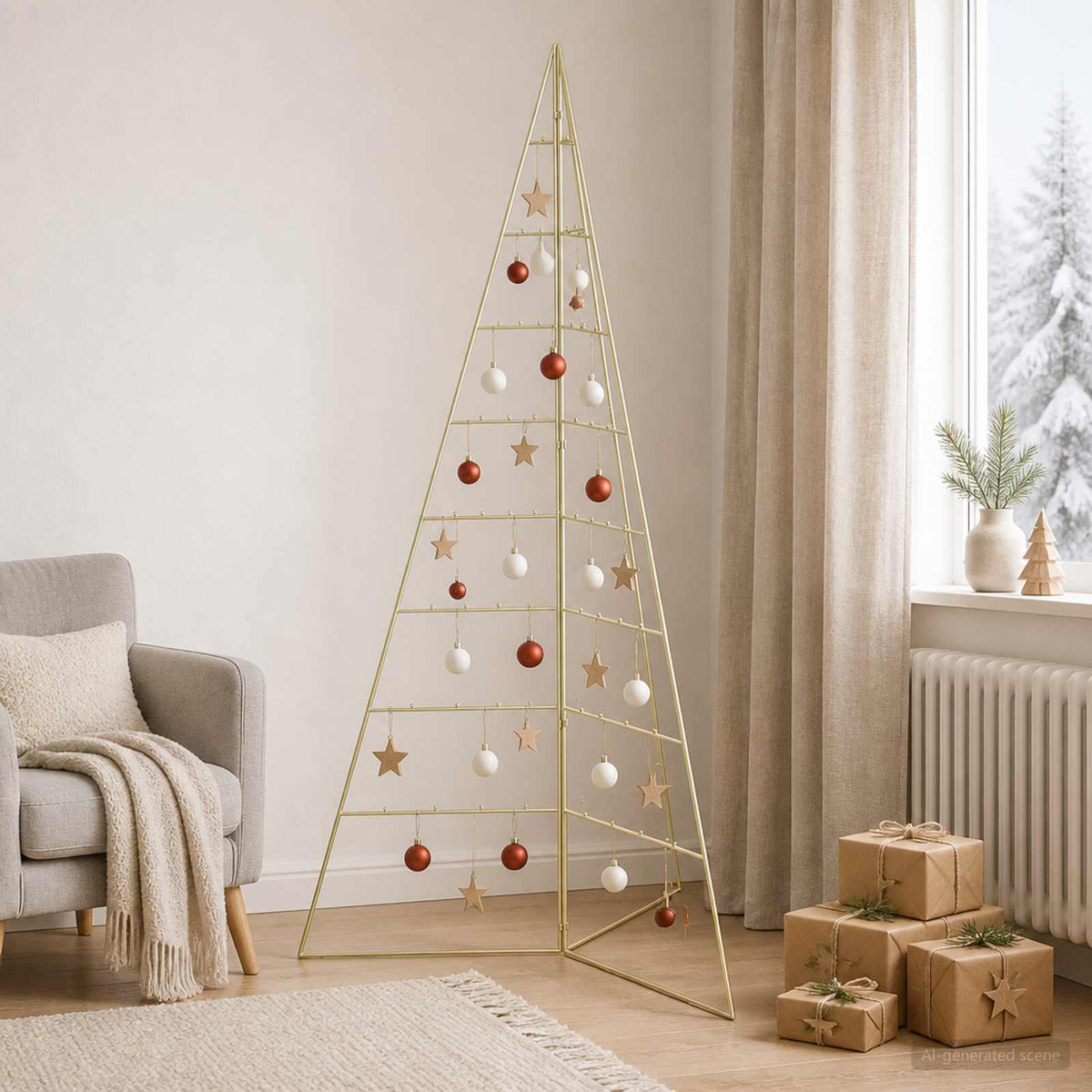vidaXL Metal Christmas Tree with Folding Stand KUOPIO 180 cm Steel 3