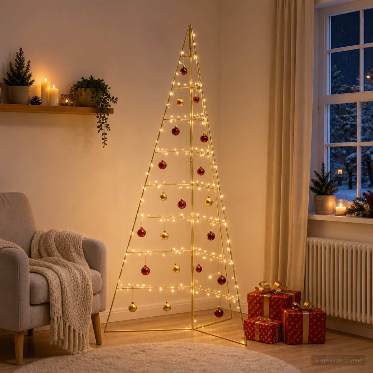 vidaXL Metal Christmas Tree with Folding Stand KUOPIO 180 cm Steel 1
