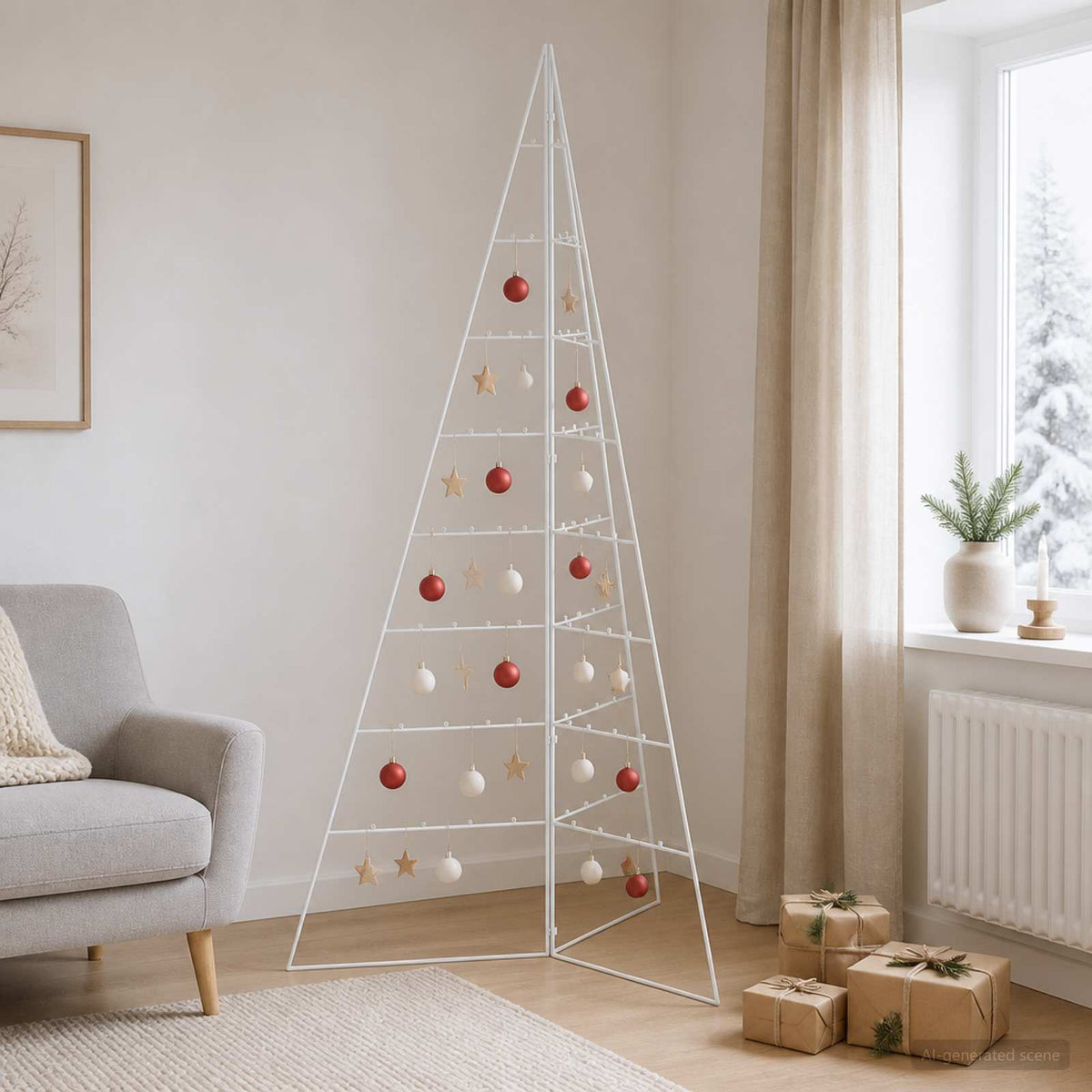 vidaXL Metal Christmas Tree with Folding Stand KUOPIO 180 cm Steel 1