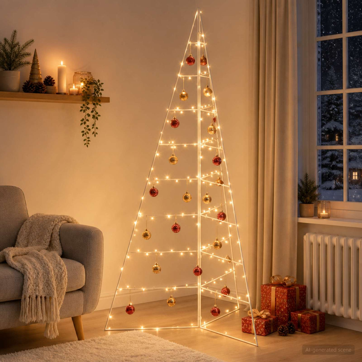 vidaXL Metal Christmas Tree with Folding Stand KUOPIO 180 cm Steel 3