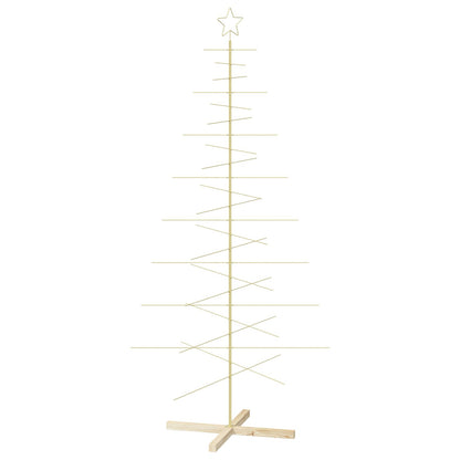 vidaXL Metal Christmas Tree with Rod Stand KUOPIO 210 cm Steel Gold 2