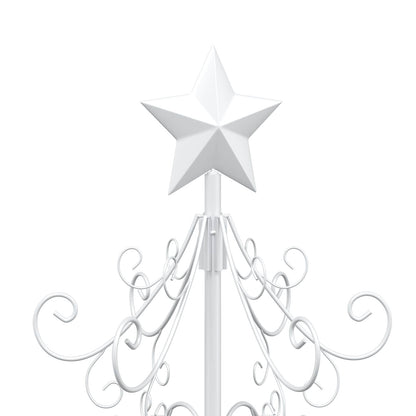 vidaXL Metal Christmas Tree KUOPIO 150 cm Steel White 4