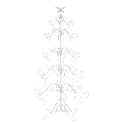 vidaXL Metal Christmas Tree KUOPIO 150 cm Steel White 2