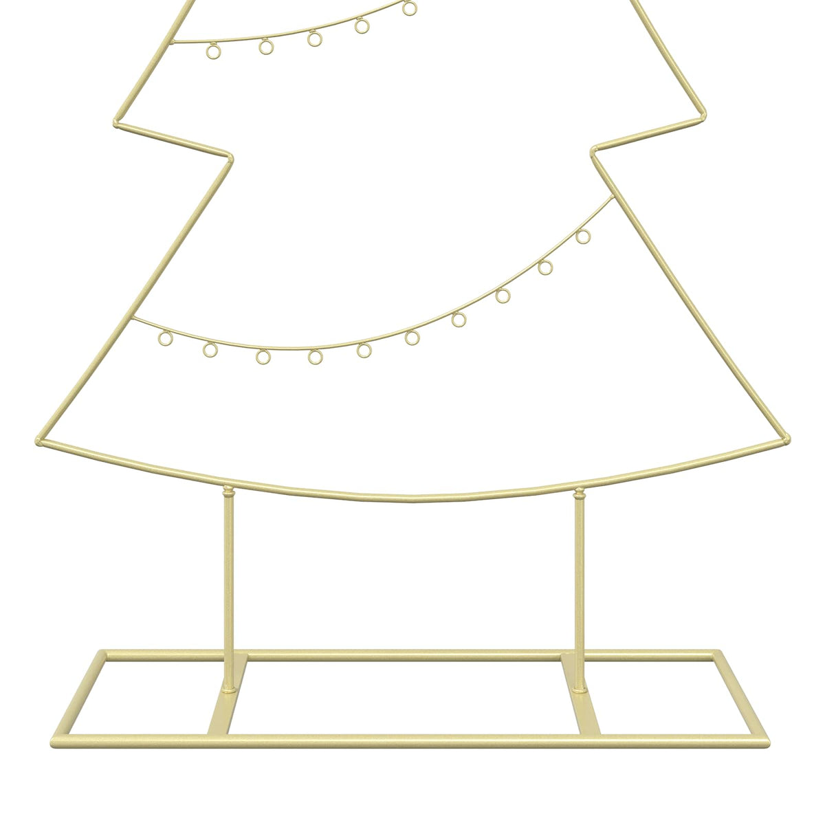 vidaXL Metal Christmas Tree with Stand KUOPIO 210 cm Steel Gold 6
