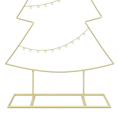 vidaXL Metal Christmas Tree with Stand KUOPIO 210 cm Steel Gold 6