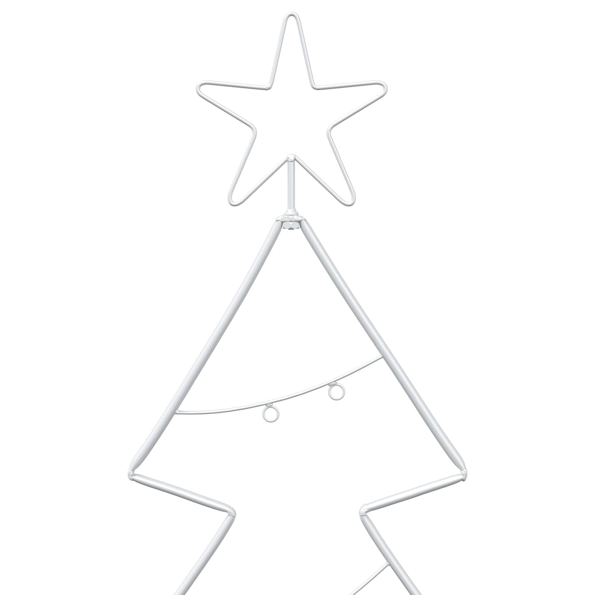 vidaXL Metal Christmas Tree with Stand KUOPIO 210 cm Steel White 5
