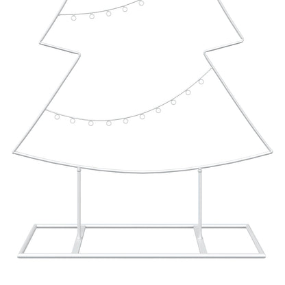 vidaXL Metal Christmas Tree with Stand KUOPIO 210 cm Steel White 6