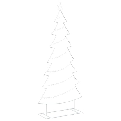vidaXL Metal Christmas Tree with Stand KUOPIO 210 cm Steel White 2